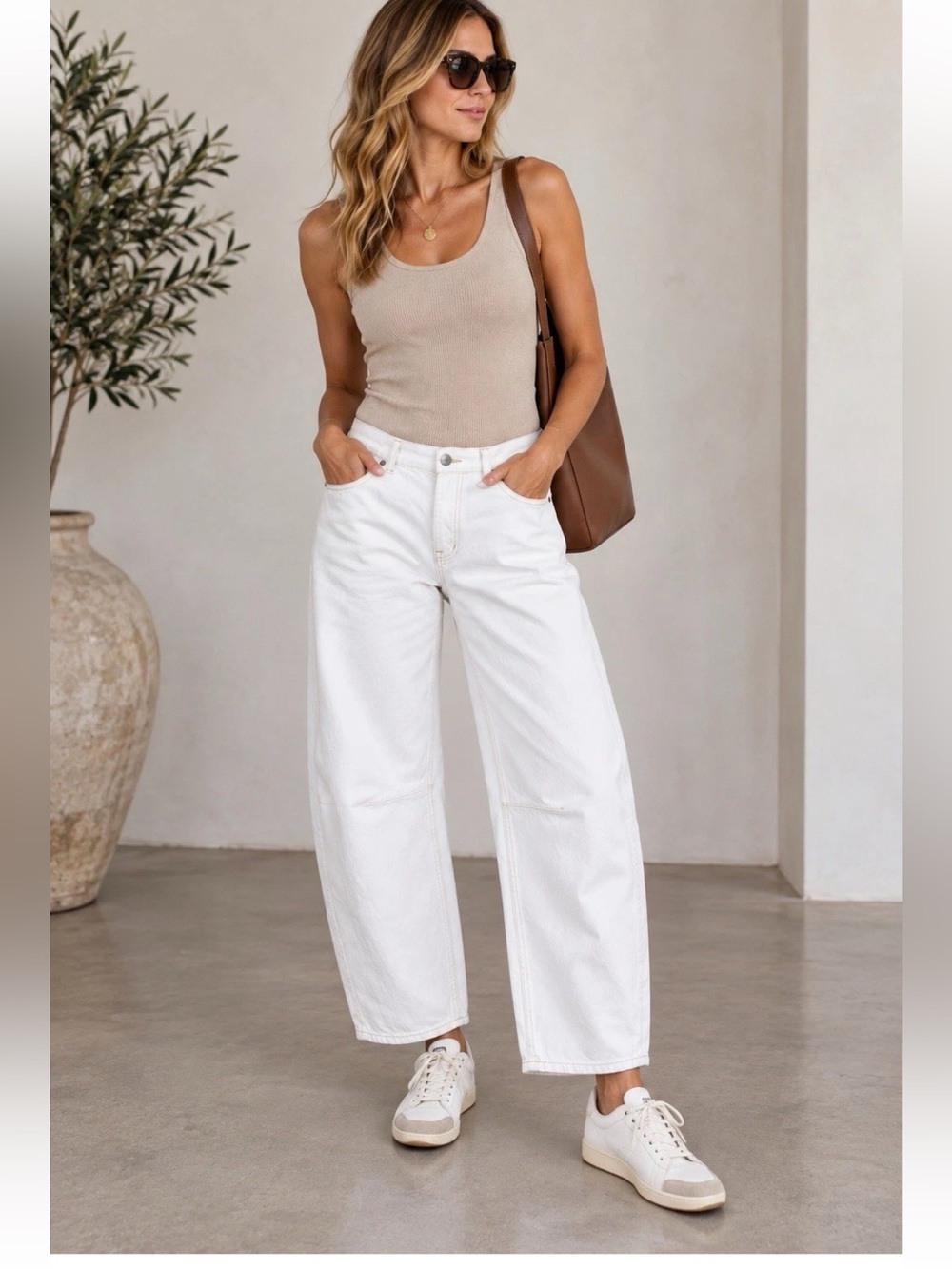Madewell The Darted Barrel Leg 100% Cotton Jean in Vintage Canvas, Size 28